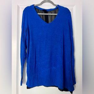 EUC Mossimo Blue Sheer Blouse (L) 💙